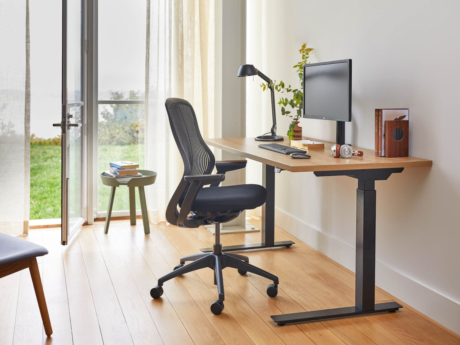 ReGeneration Chair and Hipso Height Adjustable Desk