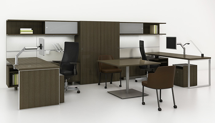 Remix High Back Chair and Side Chair with Reff Profiles shared private office