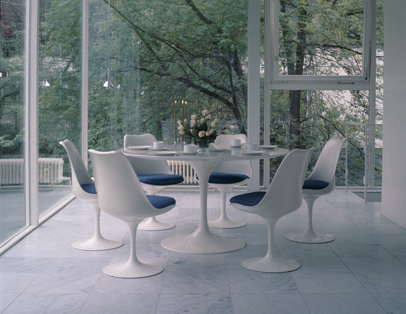 White Saarinen Tulip Chairs