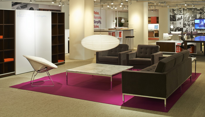 In combination with Reff Profiles, Florence Knoll