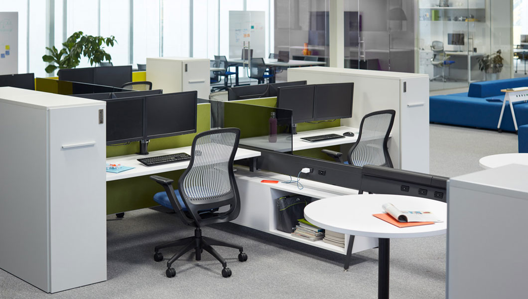 Knoll Open Plan Workstation Furniture with Horsepower and ReGeneration by Knoll