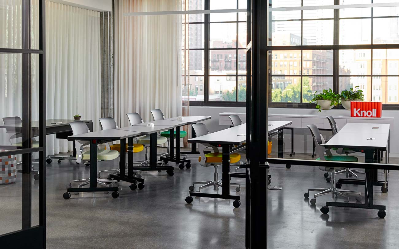 Pixel Tables and Storage Workplace Collection by Knoll