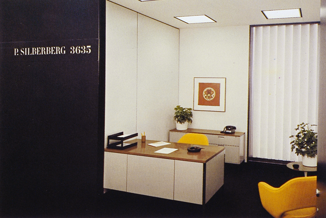 P. Silberberg's office at the CBS Building, designed by Florence Knoll | PC: Knoll Archive | Knoll Inspiration