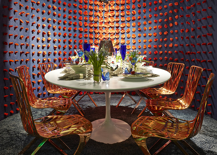 DIFFA Dining by Design featuring Saarinen Dining Table and Washington Skeleton Chair ​by HOK, 2014.