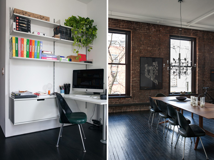 Dean DiSimone's renovated loft in SoHo, New York | Saarinen Executive Armless Chairs | PC: Brian W. Ferry | Knoll Inspiration