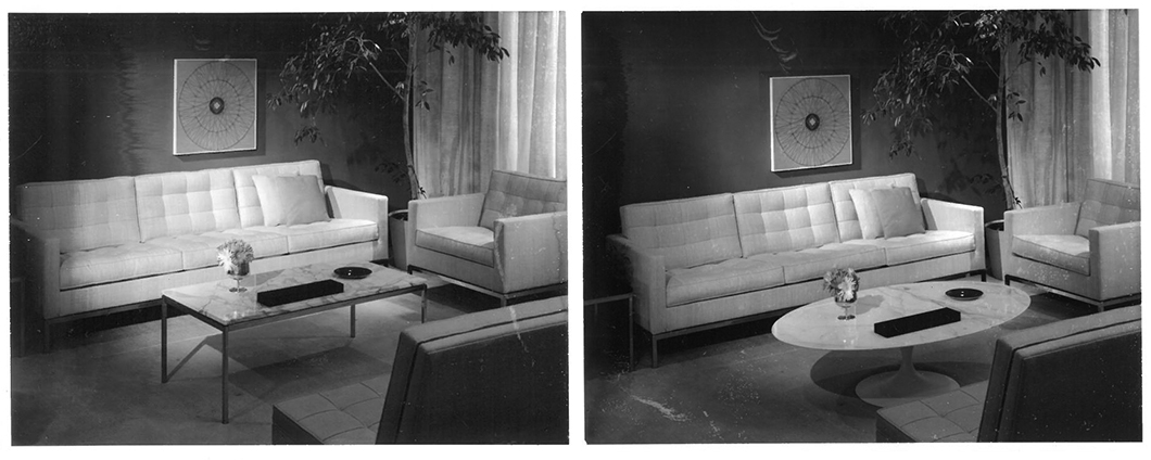Edited contact sheets for a Knoll advertisement by Herbert Matter | PC: Knoll Archive | Knoll Inspiration