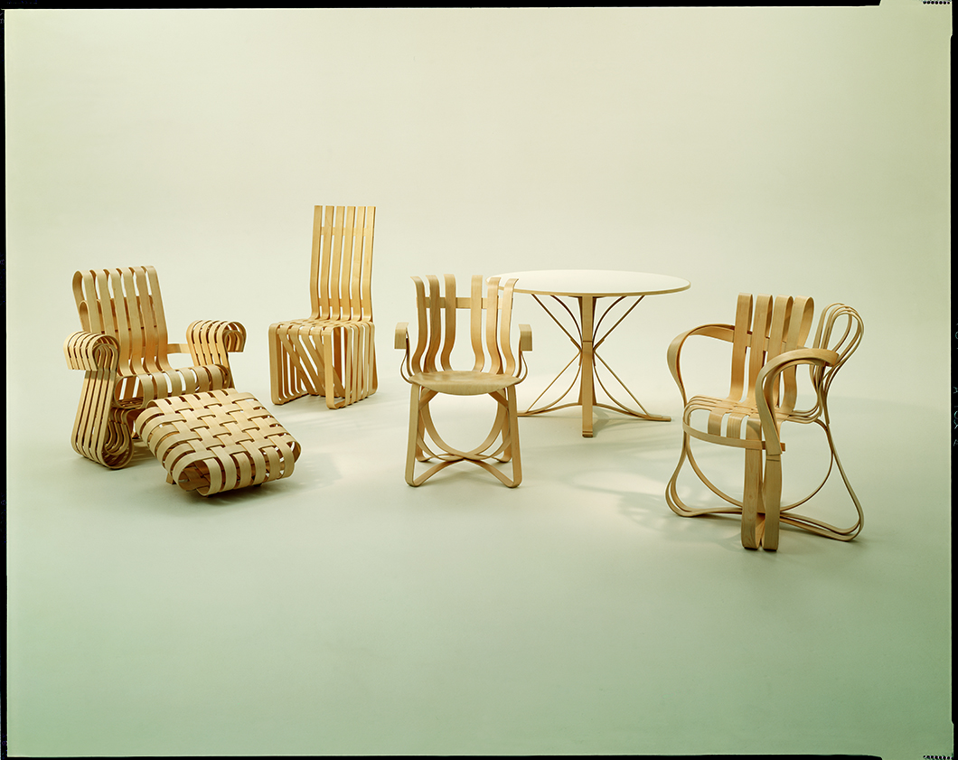 The Bentwood Collection by Frank Gehry, 1992 | PC: Knoll Archive | In Conversation with Paul Goldberger | Knoll Inspiration