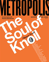 George Lois' cover for a 2001 Florence Knoll interview in Metropolis Magazine | Knoll Inspiration
