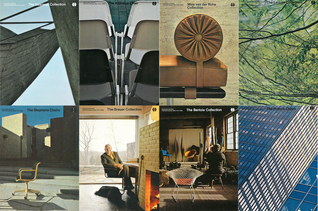 Examples of Jon Naar photographs on Massimo Vignelli-designed Knoll brochure covers, c. 1970s | PC: Jon Naar | In Conversation with Jon Naar | Knoll Inspiration