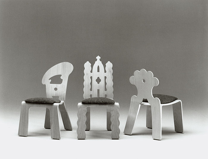 Three of the five chairs in The Venturi Collection, c. 1984 | PC: Knoll Archive | Knoll Inspiration