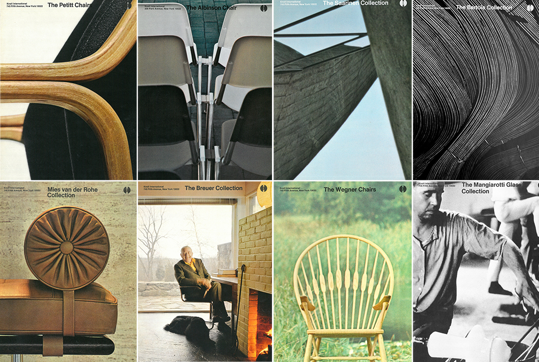 Examples of Massimo Vignelli's revised brochure program for Knoll, c. 1969 | PC: Knoll Archive | In Conversation with Kathy Brew | Knoll Inspiration