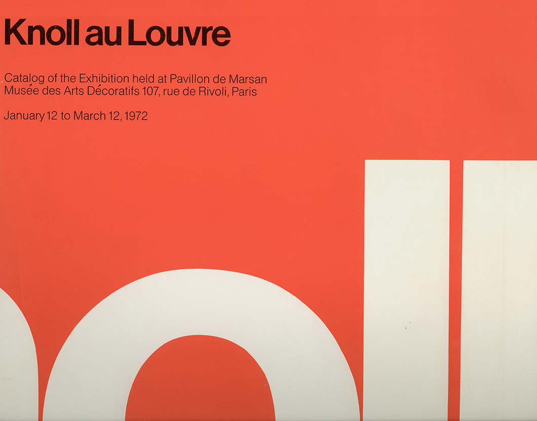 Knoll au Louvre designed by Massimo Vignelli, 1972 | PC: Knoll Archive | In Conversation with Kathy Brew | Knoll Inspiration