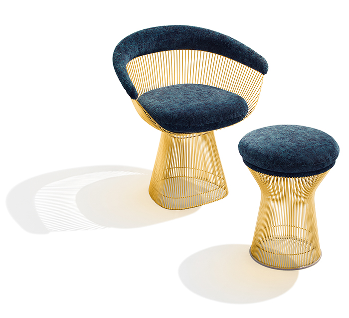 The Warren Platner Collection in gold-plated steel | Knoll Inspiration