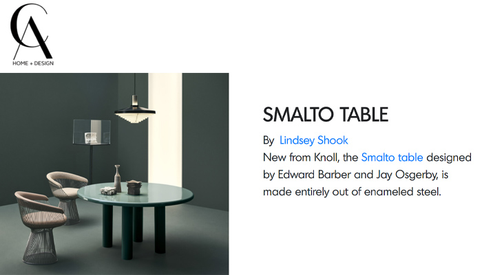 AD Pro and CA Home + Design Feature Smalto Table