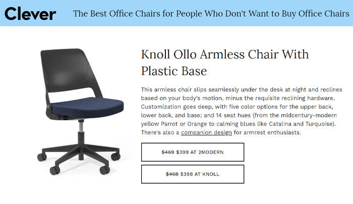 Ollo Clever Best Home Office Chairs Architectural Digest