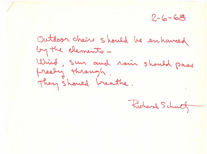 Remembering Richard Schultz - Outdoor Collection