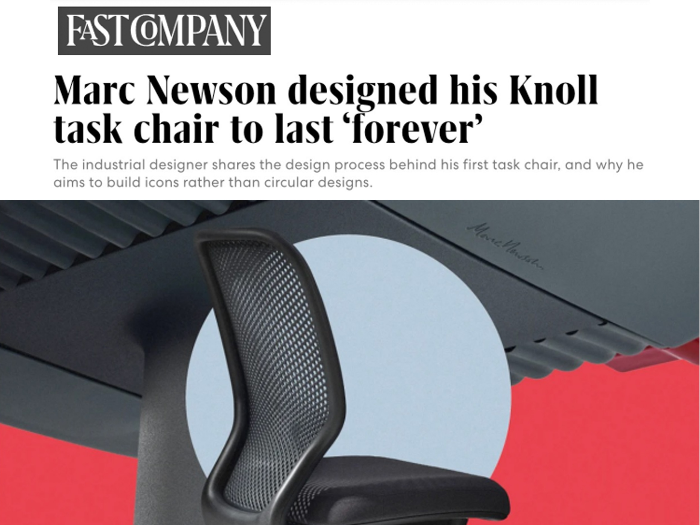 Fast Company: Newson Task Chair