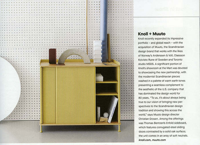 Knoll and Muuto in Azure September 2018