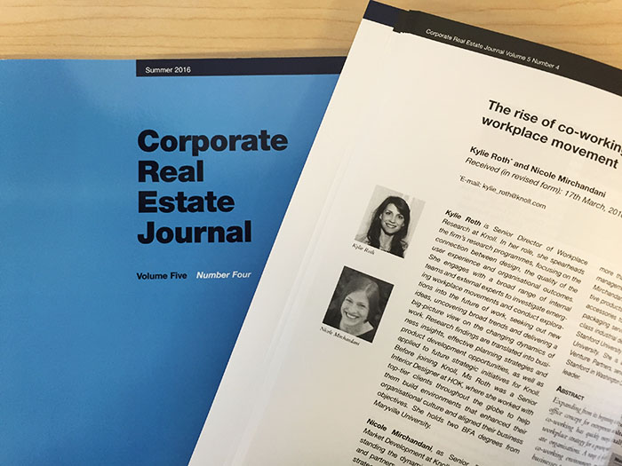 Knoll Research in the Corporate Real Estate Journal