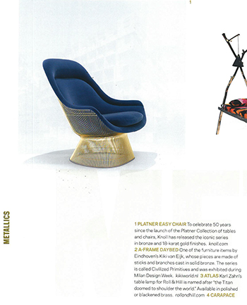 Platner Gold in Azure Magazine