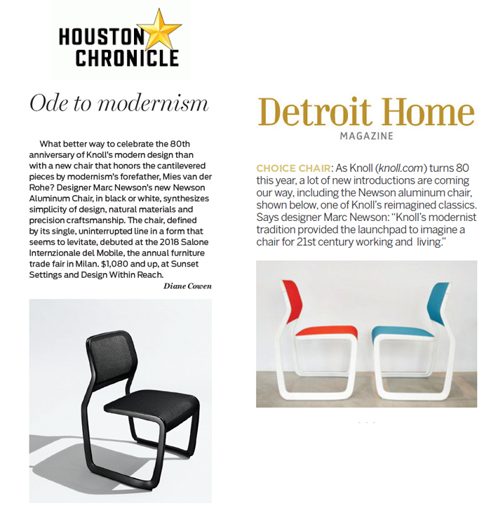 Knoll Marc Newson Newson Aluminum Chair Houston Chronicle Detroit Home