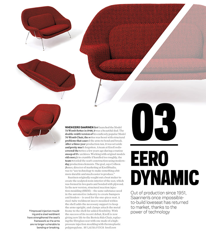 Saarinen Womb Settee Featured in May 2017 Issue of Azure | Features | Knoll News