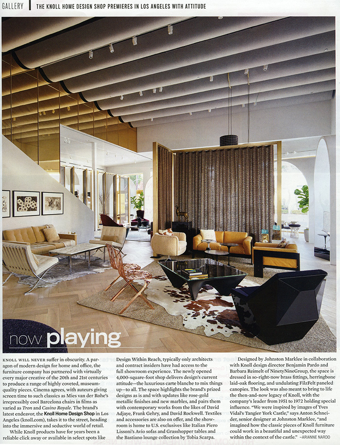 Knoll in Robb Report