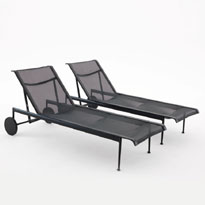 1966 Adjustable Chaise Lounge in Black