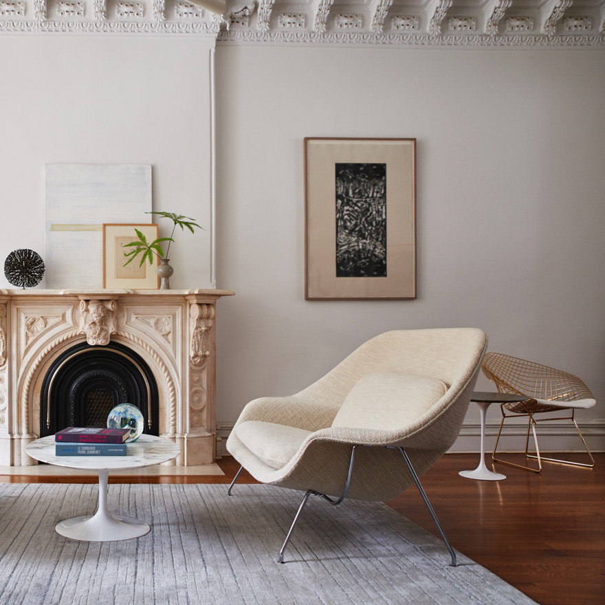 Neutral Womb Settee Designed by Eero Saarinen in 1948