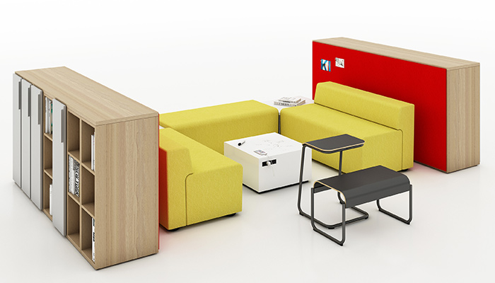 k.lounge with Power Cube and Toboggan Seat and Table