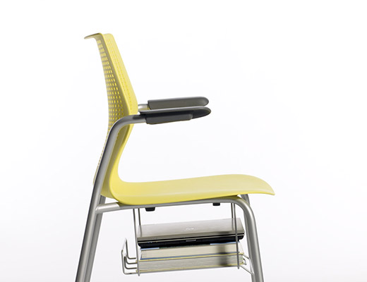 MultiGeneration Stacking Chair with Book Basket