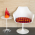 Balance Wit March 2016 Pattern Orange Red Saarinen Tulip White Upholstery