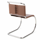 Armless MR Chair in light brown cowhide