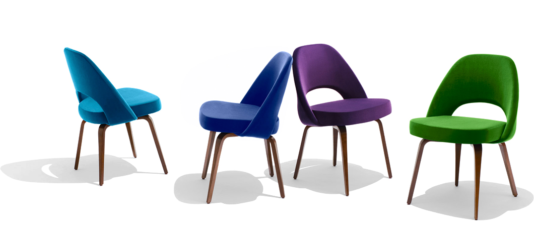 plastic shell Knoll Saarinen chair 3 