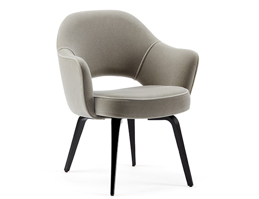 Saarinen executive arm chair fully upholstered wood base