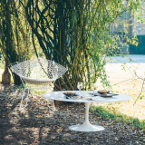 Knoll Saarinen Coffee Table and Bertoia Diamond Chair