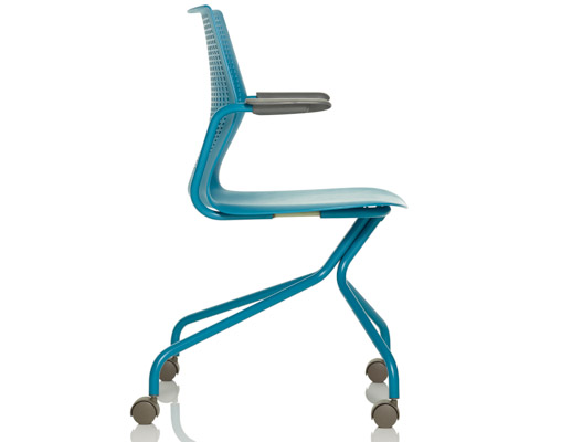multigeneration by knoll hybrid chair formway design side chair dark teal