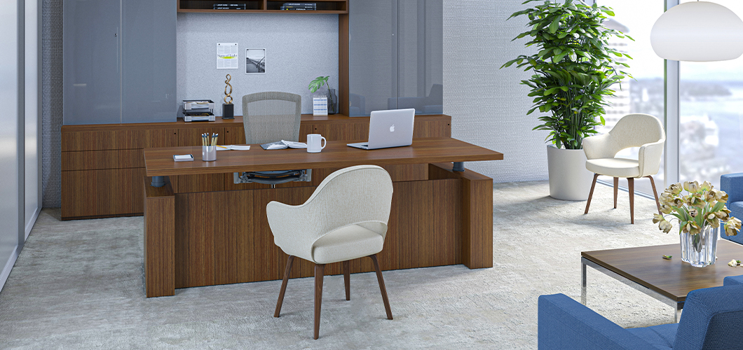 Reff Profiles Height Adjustable Desks for the Private Executive Office by Knoll
