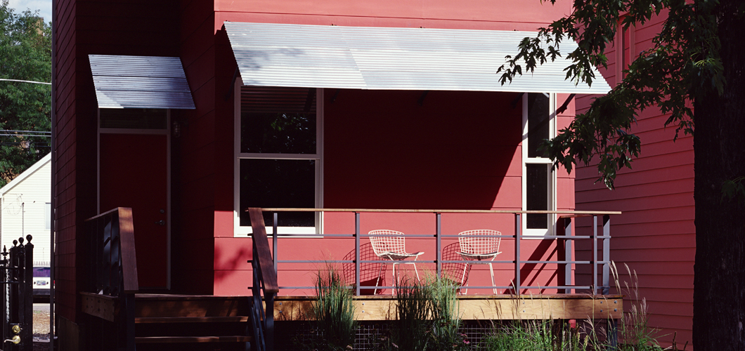 Bertoia Side Chairs Outside