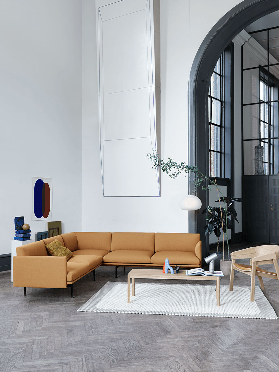 Muuto Outline 3 Seater with Cover Lounge & Workshop Table