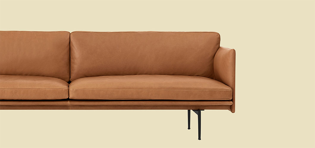 Muuto Outline Sofa Series 3 Seater Cognac