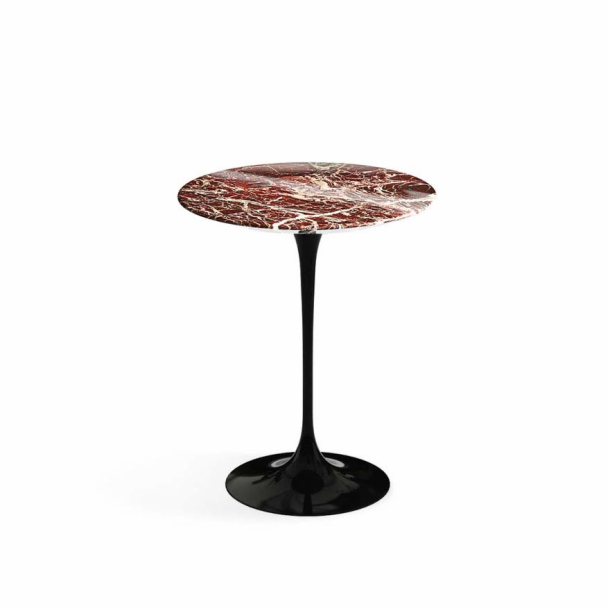 Saarinen Side Table - 16" Round with Limited Edition Rosso Rubino Top