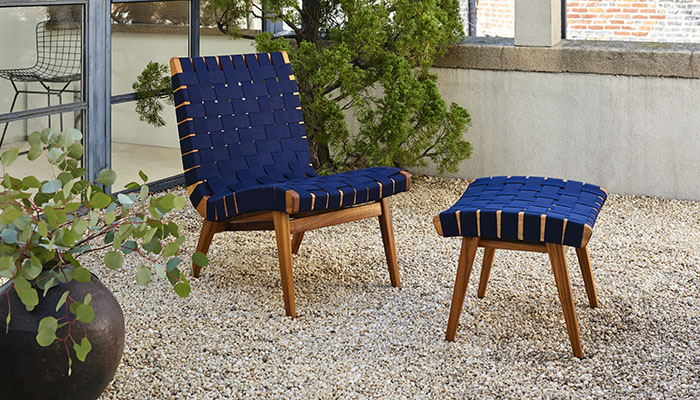 Risom outdoor outlet lounge chair
