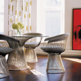 Platner Dining Table and Arm Chairs