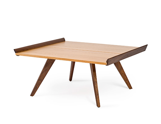 Nakashima Splay Leg Table with Hickory top and American Walnut legs
