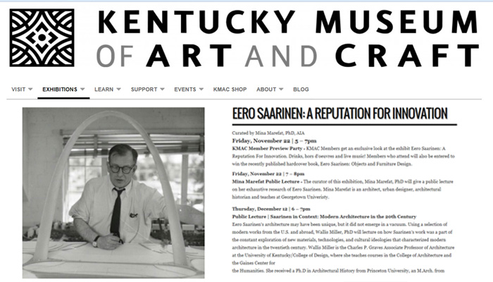 Saarinen Exhibit at the Kentucky Museum of Art and Craft