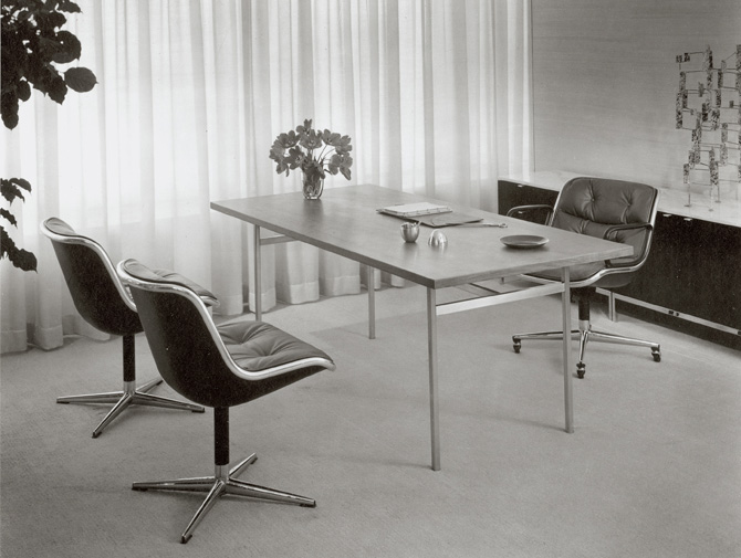 Knoll Designer Charles Pollock Executive conference chair history
