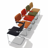 Marcel Breuer Cesca side chairs upholstered