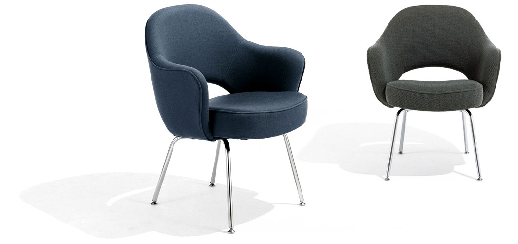 Saarinen Executive Arm Chair with Tubular Legs - Original Design |