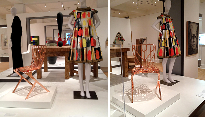 washington skeleton chair for knoll by david adjaye on display at